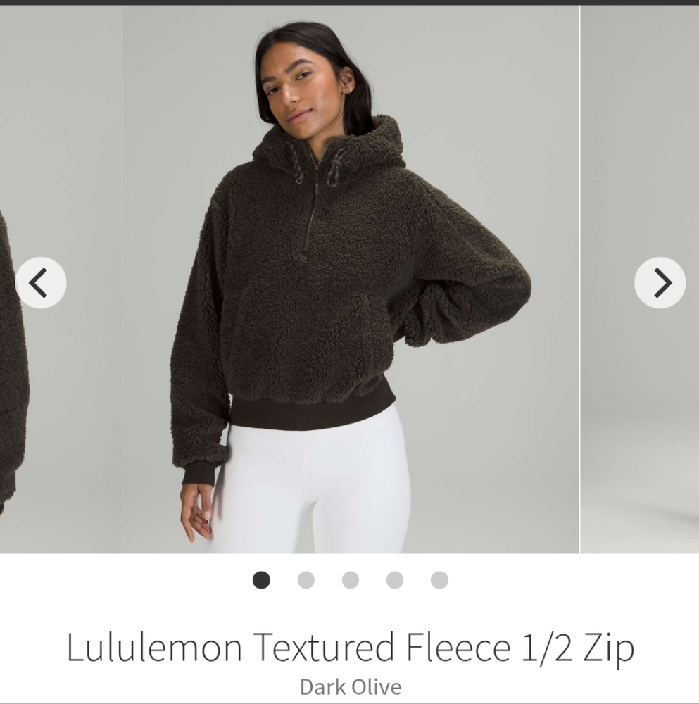 Lululemon textured fleece half zip
